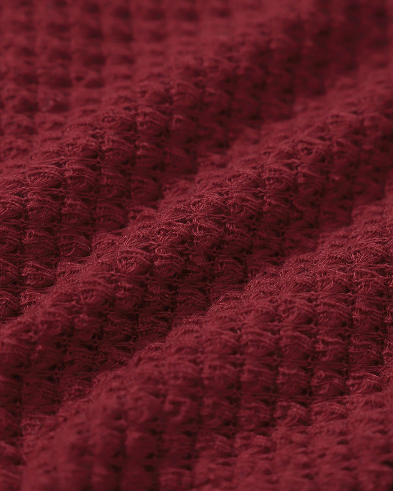 Burgundy Contrast Crochet Bikini Set