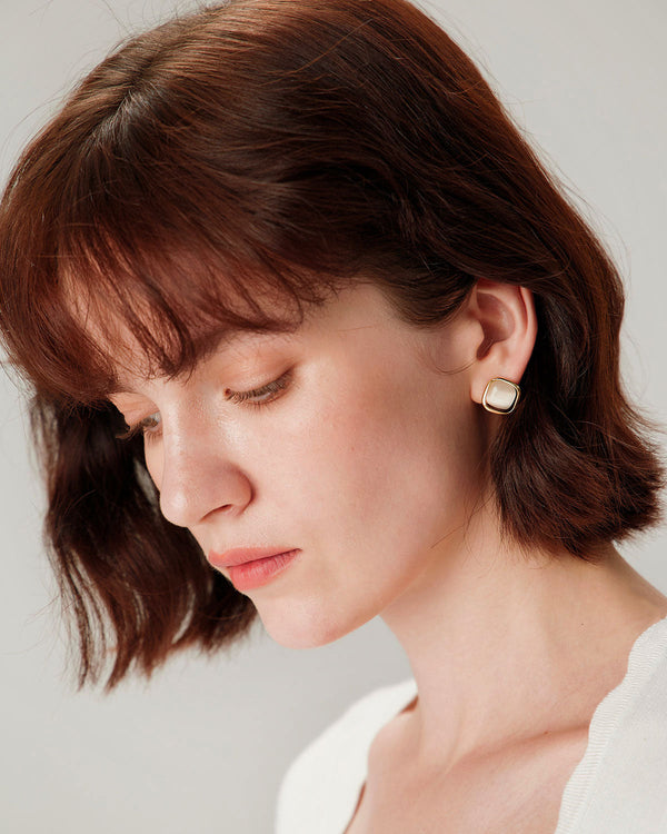 Gold Opal Earrings
