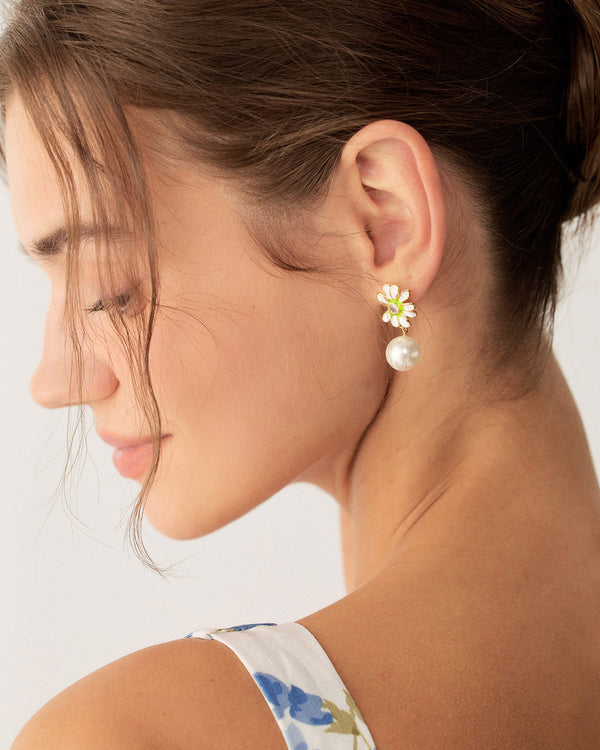 Flower Pearl Earrings