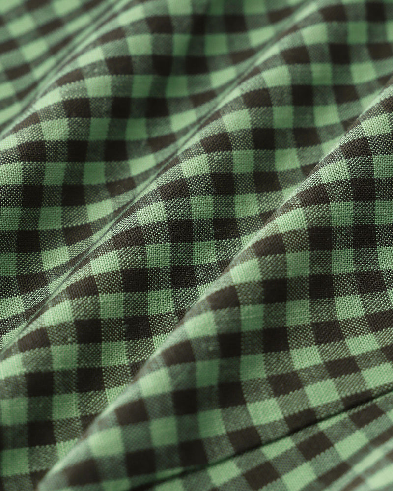 Green High Waisted Plaid Shorts