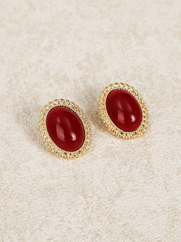 Retro Oval Earrings