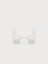 The White Water Ripple Cut-Out Bikini Top