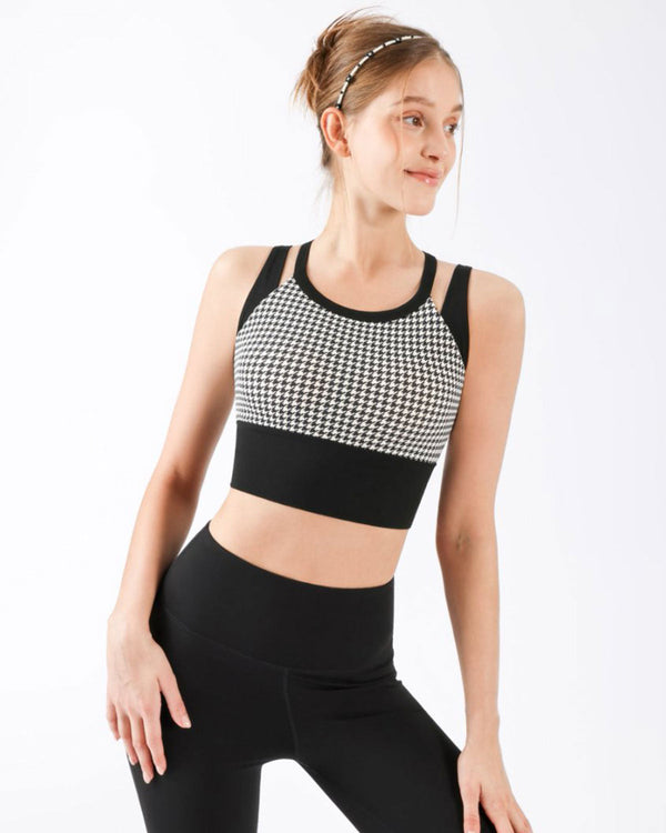 Black X-Cross Yoga Camis  - Light Support