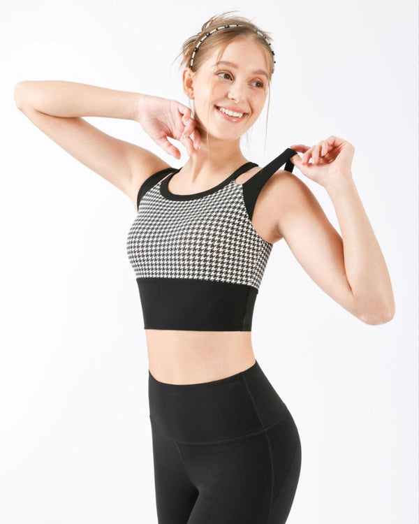 Black X-Cross Yoga Camis  - Light Support