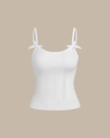 Bettydress - White Bowknot Cami Top