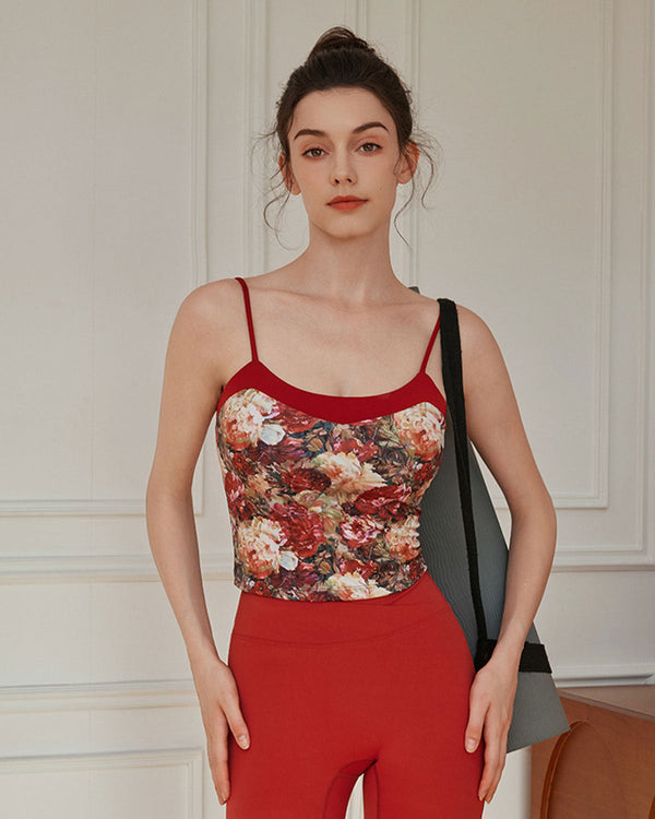 Red Floral Camis - Medium Support
