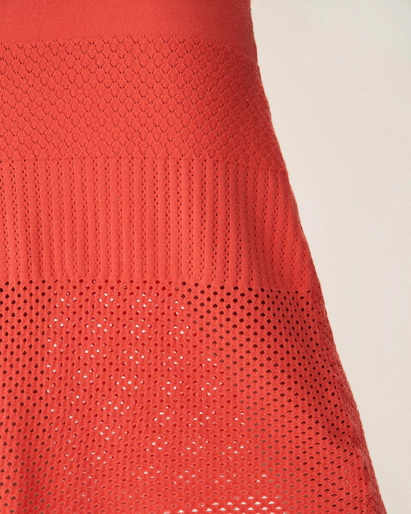 Red Bodycon Tie-Back Midi Dress