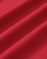 Red Ruched Halter Midi Dress