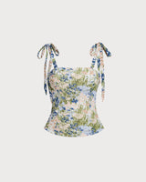 Green Floral Bohemian Camis