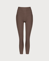 Brown Quick-drying High Waisted Yoga Leggings