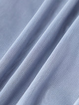 Blue Mesh High Stretch Yoga Skirt