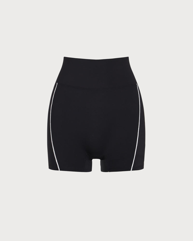 Black High Waisted Yoga Shorts