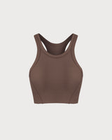 Brown I-back Yoga Tank Top