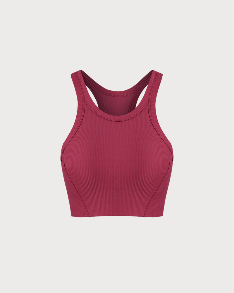 Red I-back Yoga Tank Top
