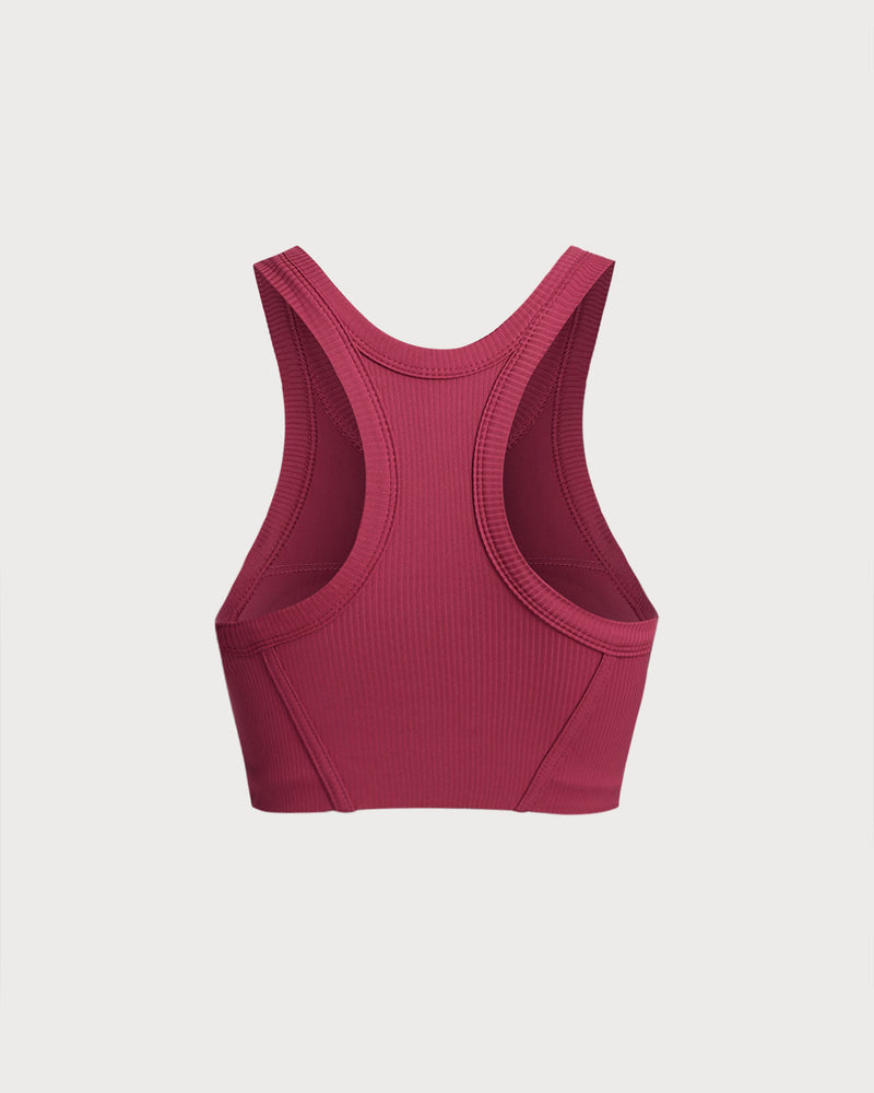 Red I-back Yoga Tank Top