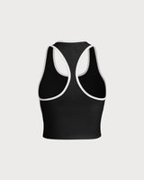Black Scoop Neck Yoga Tank Top - Light Support