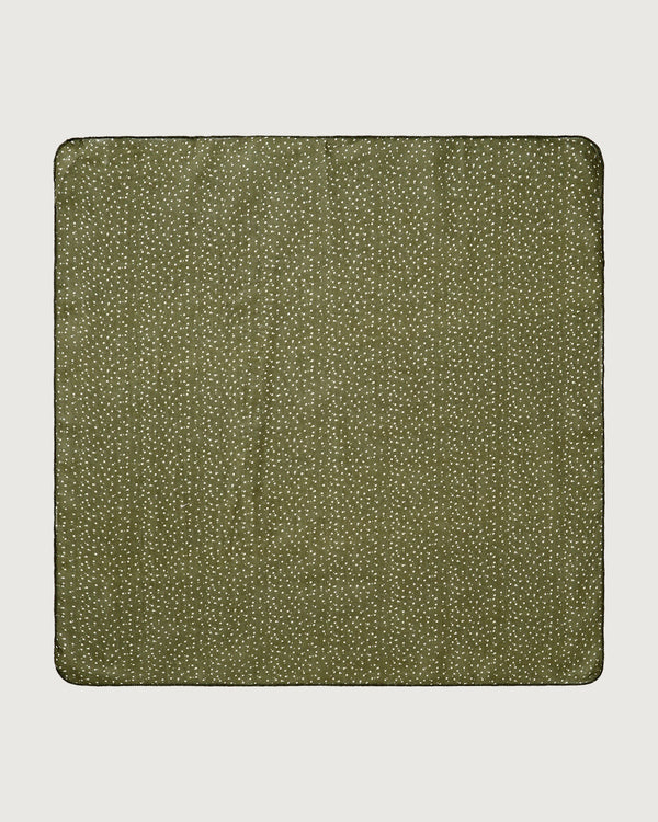 Green Linen Square Scarf