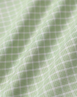 Green Plaid Square Neck Slip Mini Dress